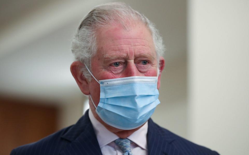 The Prince of Wales during a visit to to the Queen Elizabeth Hospital in Birmingham to thank volunteers undertaking clinical trials for the Covid-19 vaccinations. Picture date: Wednesday February 17, 2021. PA Photo.  - Molly Darlington/PA Wire