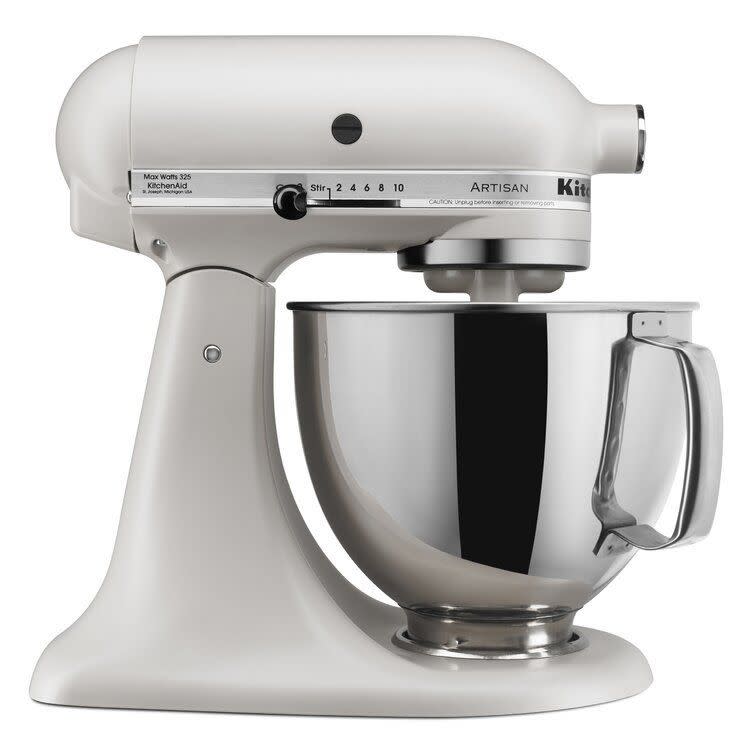 <p><a href="https://go.redirectingat.com?id=74968X1596630&url=https%3A%2F%2Fwww.wayfair.com%2F--%2Fpdp%2Fkitchenaid--kitchenaid-artisan-series-10-speed-5-qt.-stand-mixer-ksm150ps-l812-w005013135.html&sref=https%3A%2F%2F" rel="nofollow noopener" target="_blank" data-ylk="slk:Shop Now;elm:context_link;itc:0;sec:content-canvas" class="link rapid-noclick-resp">Shop Now</a></p><p>Artisan Series 5-Quart Stand Mixer</p><p>wayfair.com</p><p>$349.99</p>