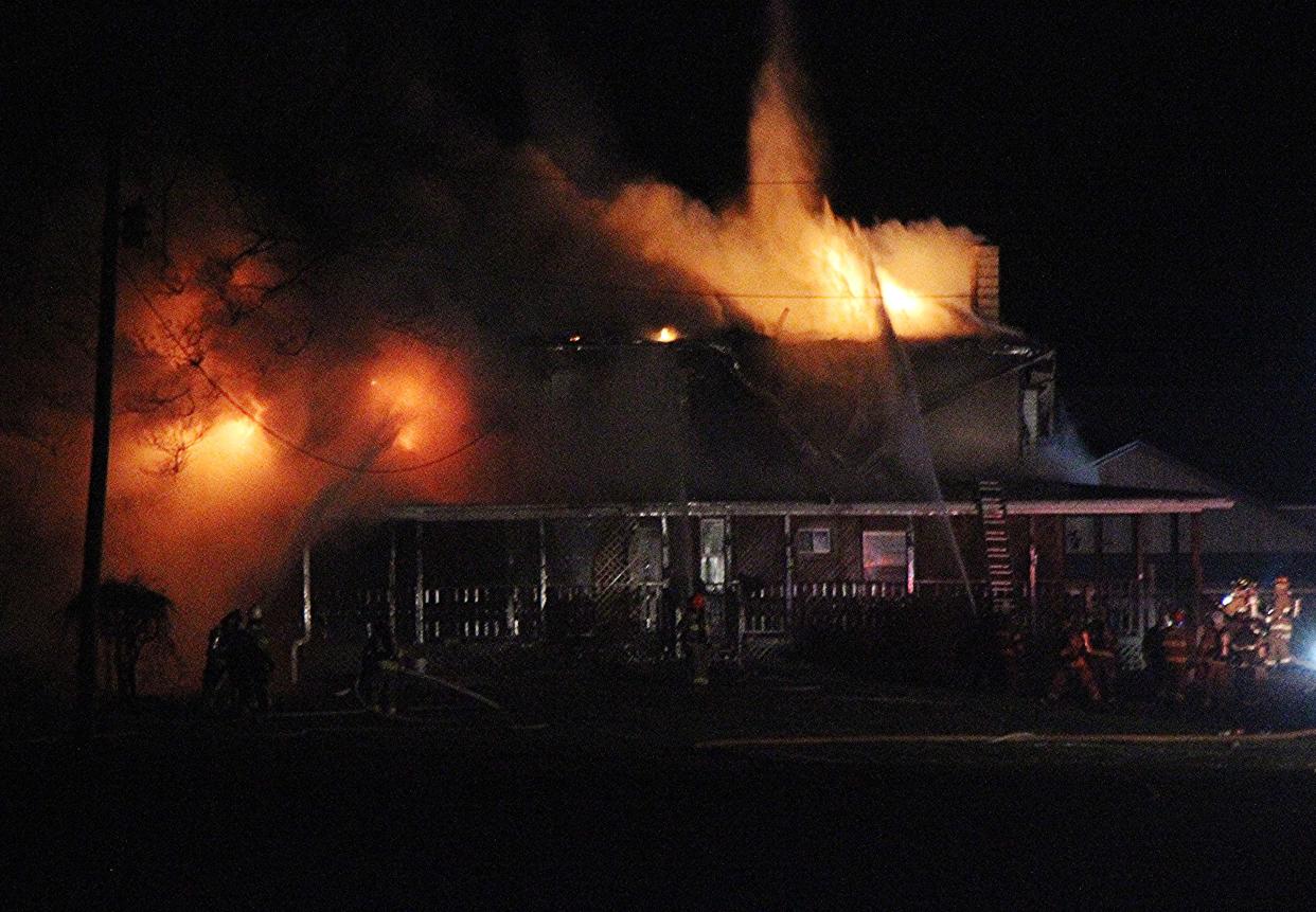 About 11:30 p.m. Friday, the Troy Fire Department was called to a fire along Ruggles Township Road 1101. Flames were heavily involved when firefighters arrived. TONY ORENDER, TIMES-GAZETTE.COM