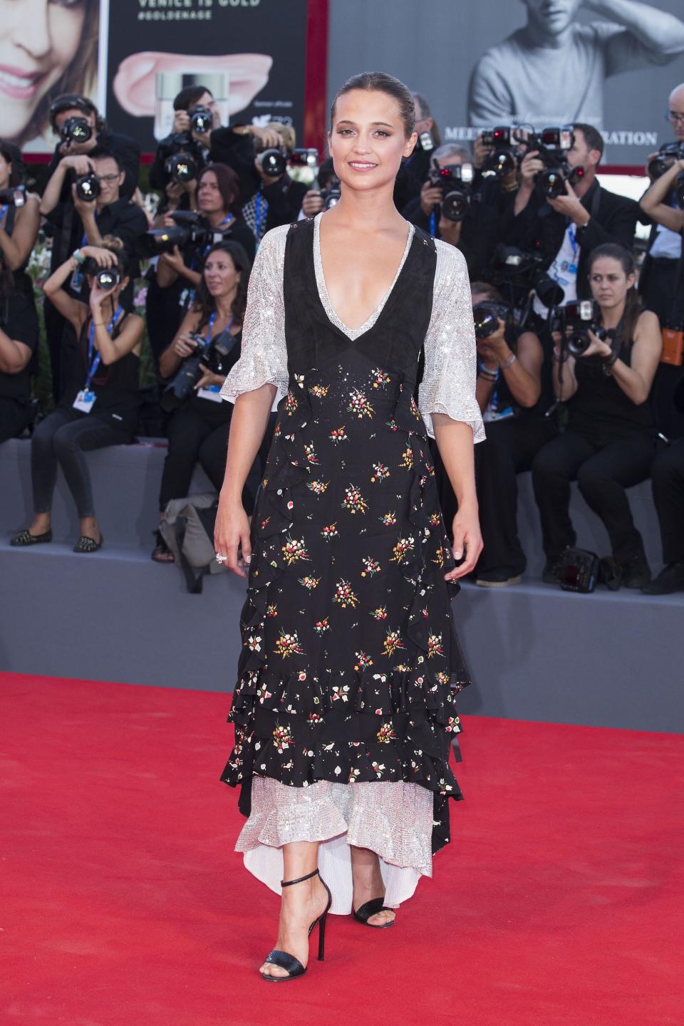 Alicia Vikander attends the 2016 Venice Film Festival.