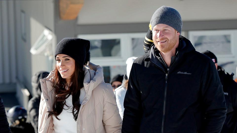 Meghan, Duchess of Sussex and Prince Harry, Duke of Sussex attend Invictus Games Vancouver Whistlers 2025's One Year To Go Winter Training Camp on February 14, 2024 in Whistler, British Columbia.