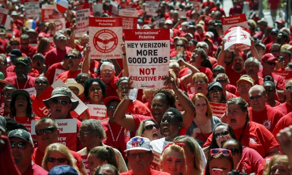 Verizon also criticized a 2016 strike of workers at their Brooklyn retail stores and nearly 40,000 other unionized employees.