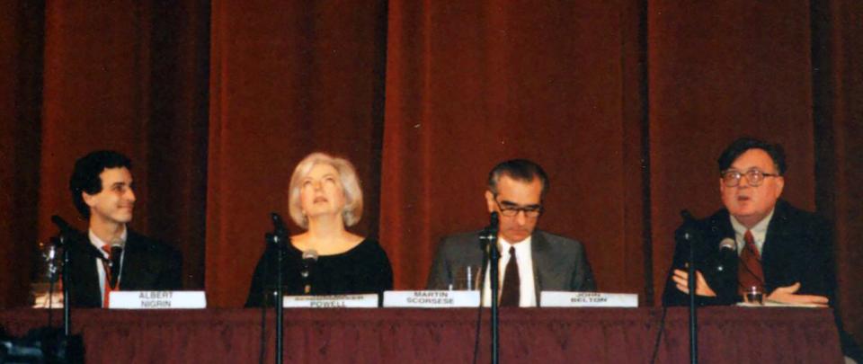 Martin Scorsese, shown at the 1994 New Jersey International Film Festival. Albert Nigrin, executive director and curator of the festival, is at left.