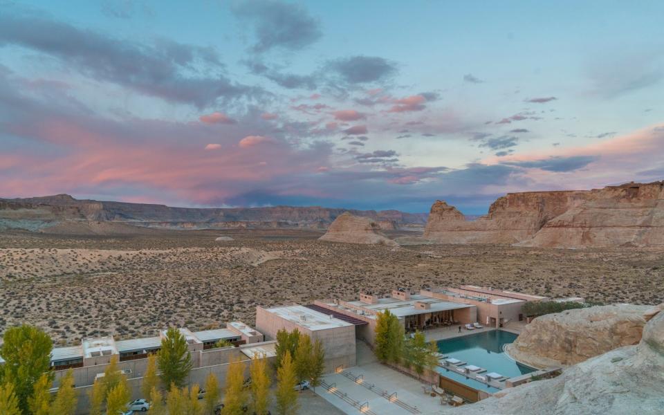 Aerial view of Amangiri in Utah