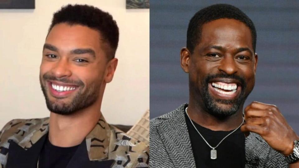 In an article in Variety, “Bridgerton” star Regé-Jean Page (left) opened up in a new article about his friendship with “This is Us” actor Sterling K. Brown (right), whom he described as a mentor. (Photos by Getty Images for NAACP Image Awards and Amy Sussman/Getty Images)