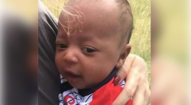 The four-week-old was left in a car seat stuffed with US$5500 in cash, a birth certificate and a social security card with information about his identity. Picture: Facebook