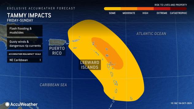 Potential impacts from Tropical Storm Tammy Oct. 20, 2023.