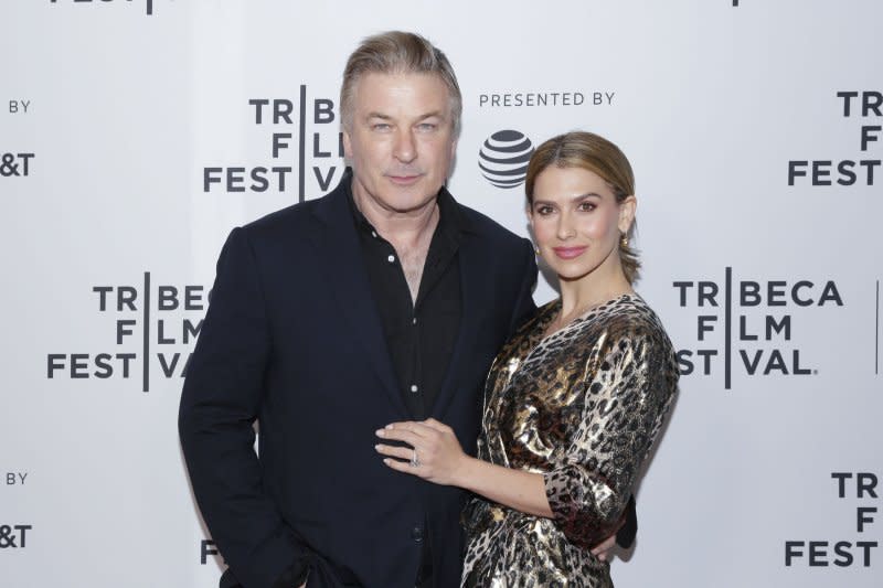 Alec Baldwin (L) and Hilaria Baldwin attend the New York premiere of "Framing John DeLorean" in 2019. File Photo by John Angelillo/UPI