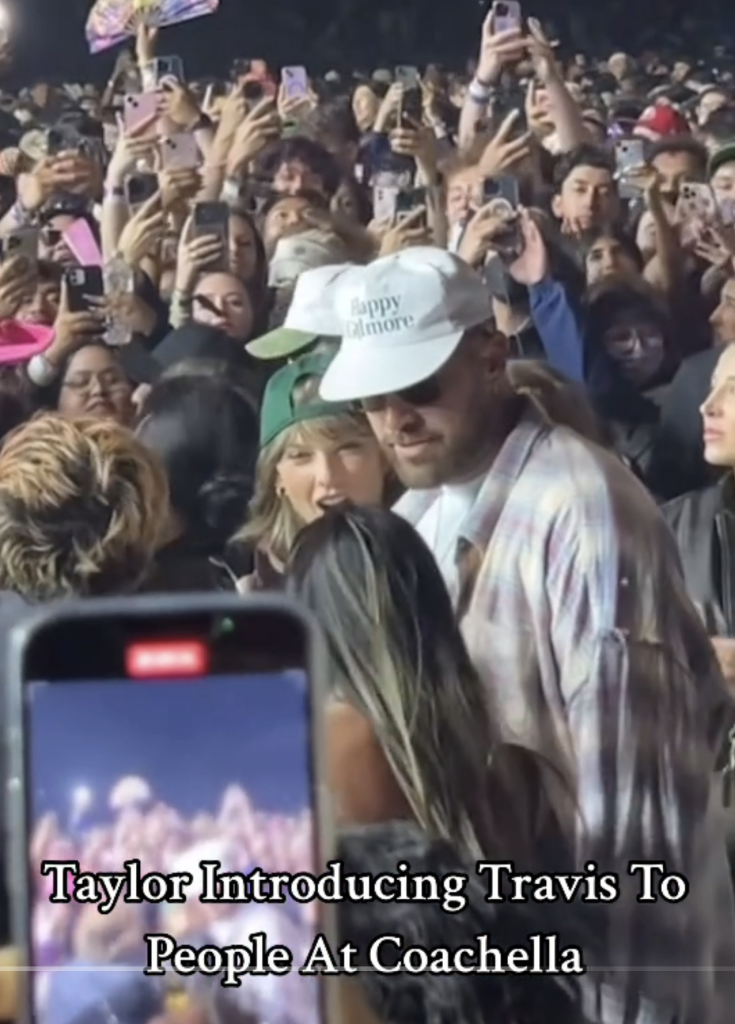 Taylor Swift and Travis Kelce at Coachella over the weekend.