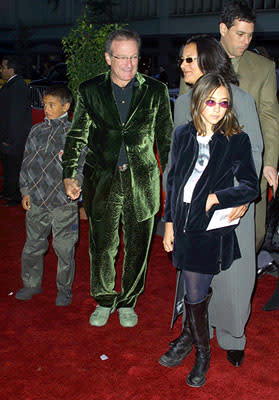 Robin Williams and brood at the New York premiere of Warner Brothers' Harry Potter and The Sorcerer's Stone