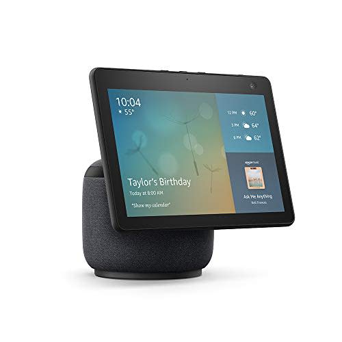 Echo Show 10 (3rd Gen) | HD smart display with premium sound, motion and Alexa | Charcoal