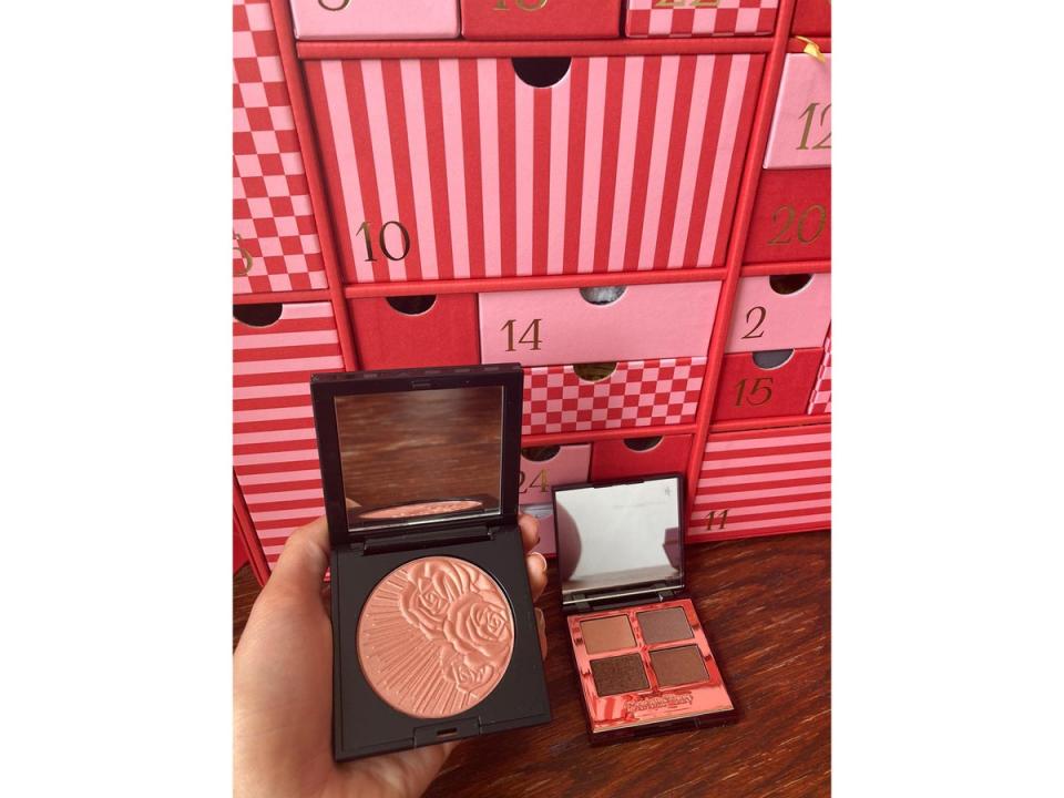 The full-size Pat McGrath blusher and Charlotte Tilbury eyeshadow palette (Daisy Lester)