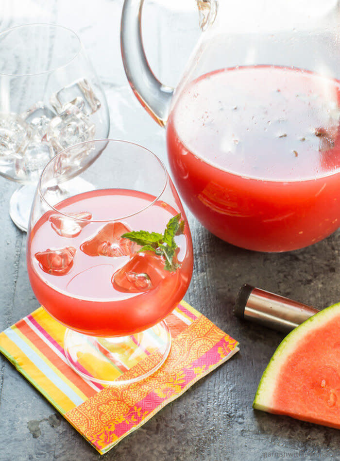 <strong>Get the <a href="http://www.garnishwithlemon.com/watermelon-gin-punch/" target="_blank">Watermelon Gin Punch recipe </a>from Garnish With Lemon</strong>