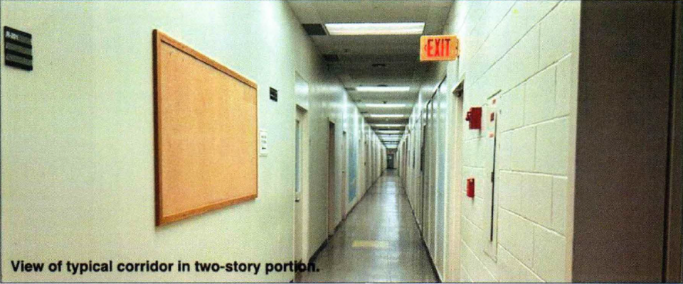 A photo of a corridor of the former Nokia building from the developer's planner's evaluation of the site.