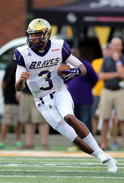 Alcorn State's John Gibbs Jr. runs with the football against Southern Miss. (USAT)