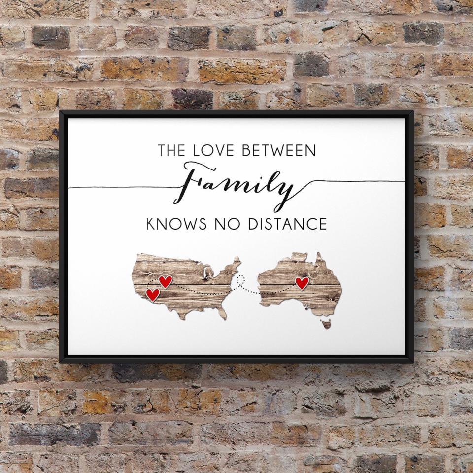 BethKateDesigns Long Distance Family Print