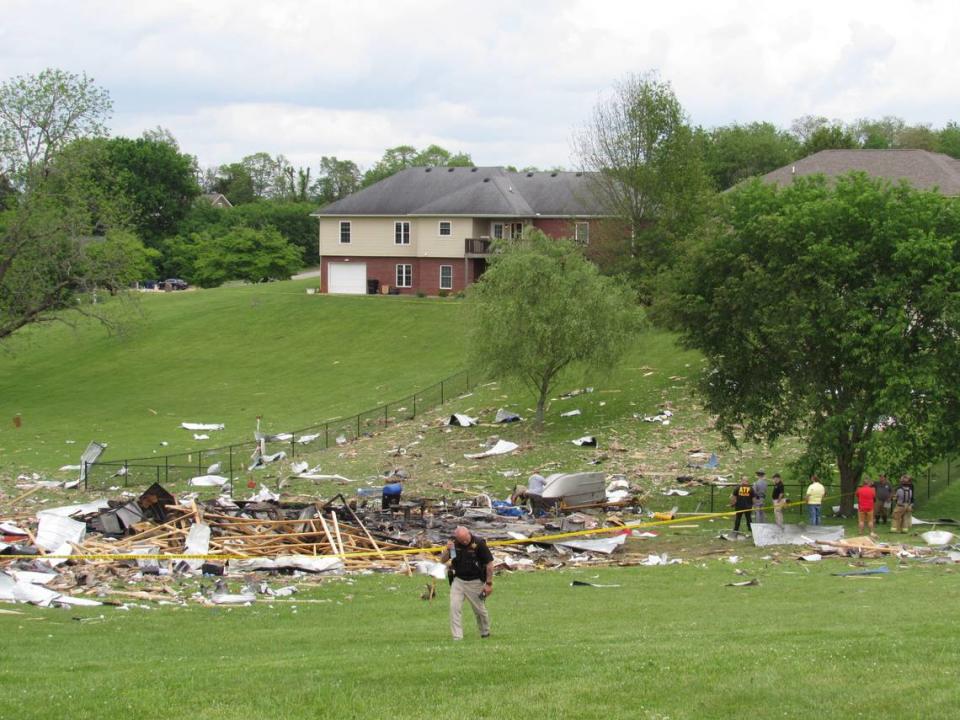 County, state and federal authorities investigated an explosion that demolished a garage in Pulaski Count, Kentucky on May 5, 2024.