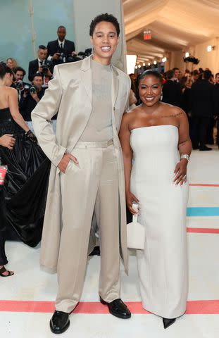 <p>Dimitrios Kambouris/Getty</p> Brittney Griner and Cherelle Griner attend The 2023 Met Gala Celebrating "Karl Lagerfeld: A Line Of Beauty" at The Metropolitan Museum of Art on May 01, 2023 in New York City.