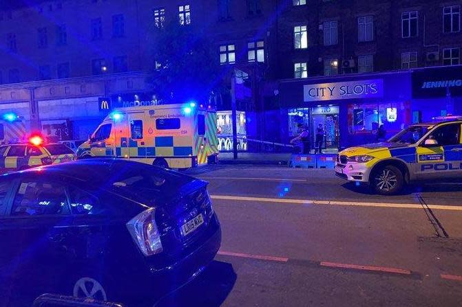 Police at the scene of the incident in Camden, north London: Joshua Lyons