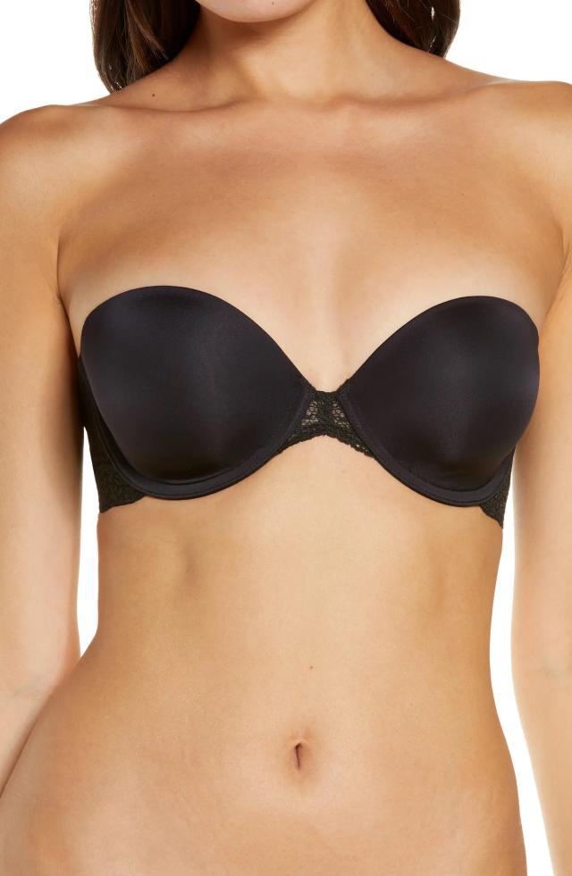 Strapless Push Up Bandeau Lace Sexy Convertible Comfortable Balconette Demi  Bra