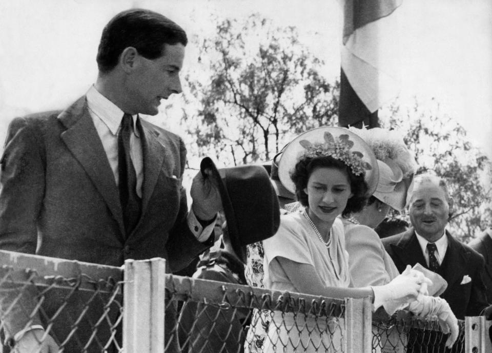 Princess Margaret with Capt. Peter Townsend in 1955.