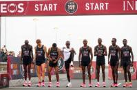 Eliud Kipchoge, the marathon world record holder from Kenya, attempts to run a marathon in under two hours in Vienna