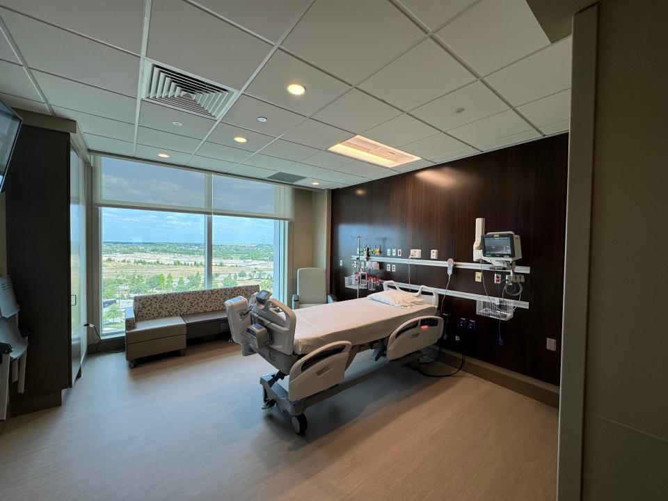 The hospital opened a new patient floor to help address a growing population.