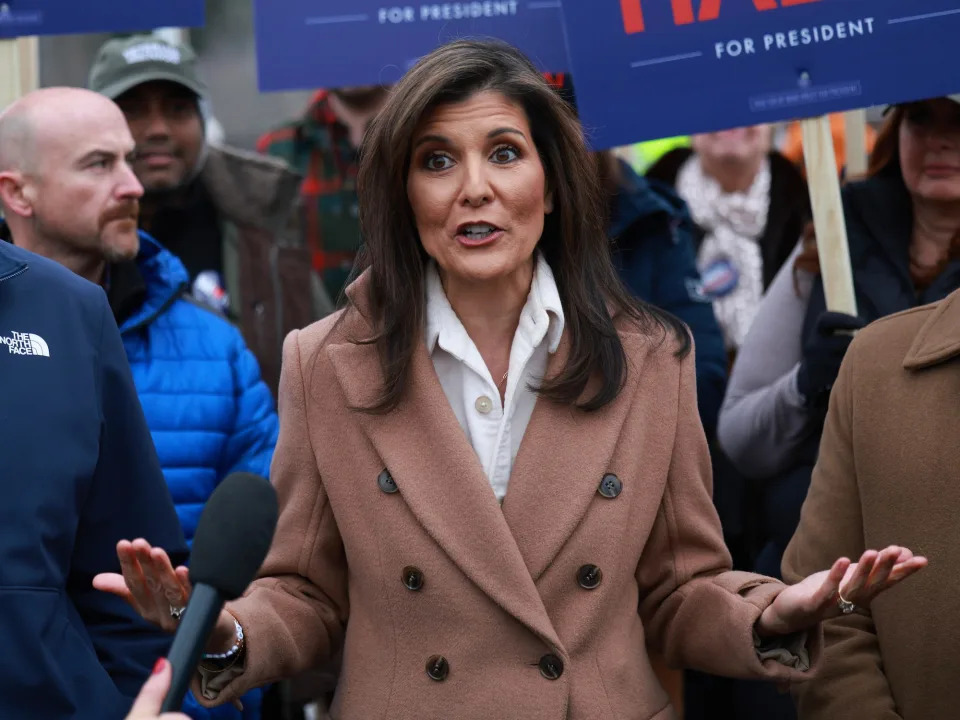 Haley in Hampton, New Hampshire on January 23, 2024.