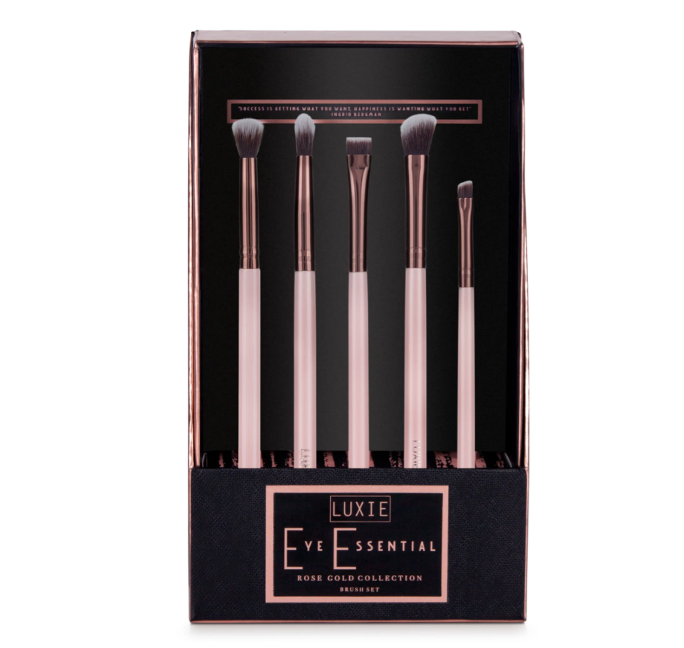 8) Luxie Rose Gold Eye Essential Brush Set