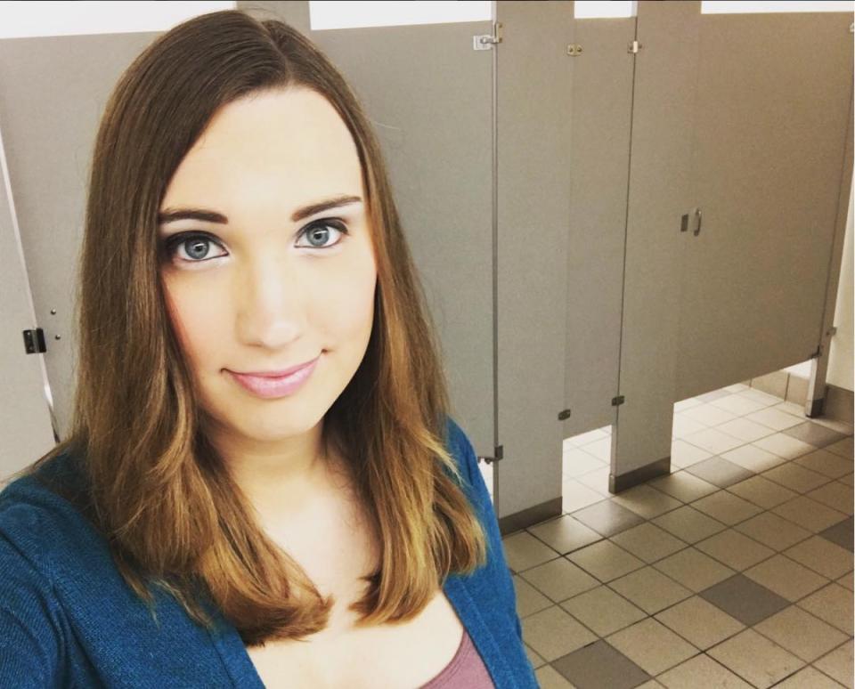 This trans woman just posted a very important selfie to make a point about bathroom laws