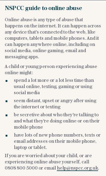 NSPCC guide to online abuse