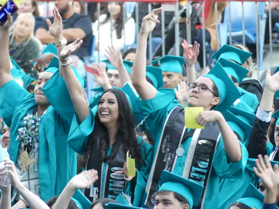 Nearly 430 Sultana High School seniors turned their tassels during the school’s 27th commencement ceremony on Wednesday, May 24, 2023 at Glen Helen Amphitheater in San Bernardino.