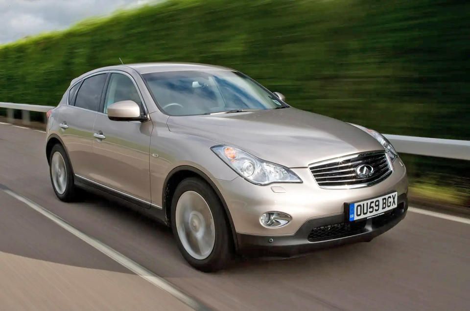 <p>Infiniti proved to be a short-lived attempt by Nissan to bring its more upmarket brand to the UK. The EX37 GT was intended as its big seller, which it should have been as a rival to the Audi Q5 and BMW X3. However, buyers were wary of a new and relatively unknown name in the market and stuck with their familiar prestige brands.</p><p>This was a shame for the EX37 GT which had a sweet 3.7-litre V6 with 316bhp and decent handling. However, sluggish sales mean there is now just one EX37 GT left on the road in the UK, though there are 37 of the less well equipped base version still running around.</p>