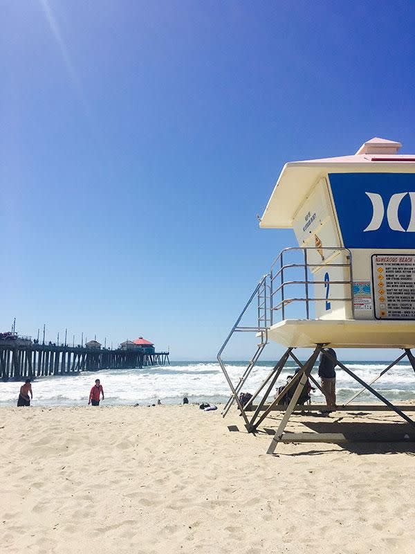 Just an hour south of LAX is the blue waters of Huntington Beach. Photo: Carly Williams/Be