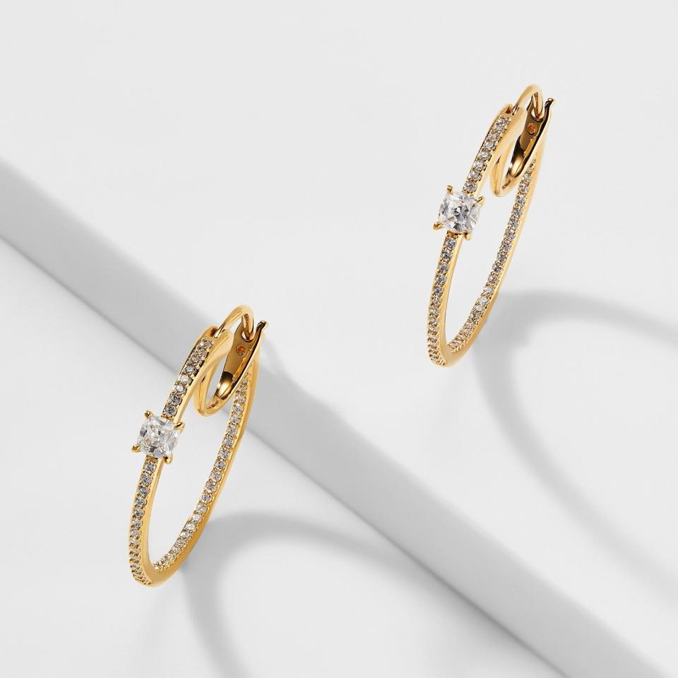 3) EMILIA CZ HOOP EARRINGS