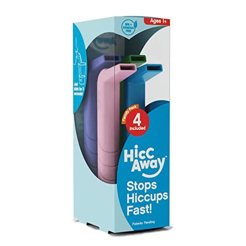 HiccAway Hiccup Straw Stops Hiccups Fast! Clinically Proven Hiccup Relief for All Ages. Shark Tank Backed! (HiccAway + Case, Light Blue)