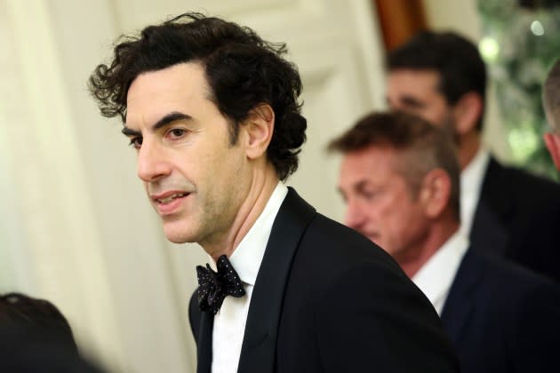 Sacha Baron Cohen at a reception for the 2022 Kennedy Center honorees. - Credit: Kevin Dietsch/Getty Images