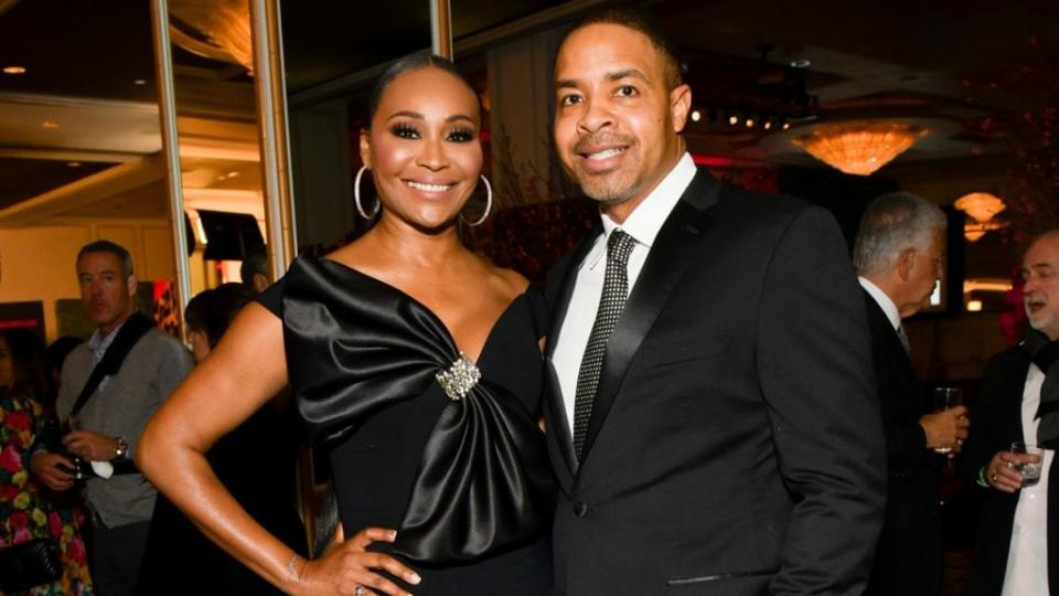 Cynthia Bailey and Mike Hill pose at last February’s “An Unforgettable Evening 2020” in Beverly Hills. (Photo by Rodin Eckenroth/Getty Images)