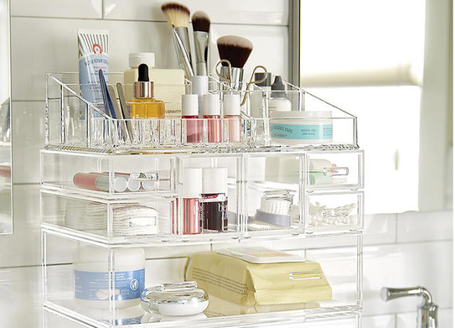 STORi Acrylic Makeup Organizers, 2 Stackable Drawers, Clear