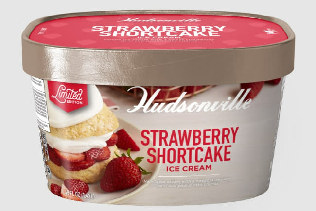 Hudsonville Ice Cream has brought back two seasonal flavors for the summer: Peach Raspberry Swirl and Strawberry Shortcake. (Courtesy Hudsonville Ice Cream)