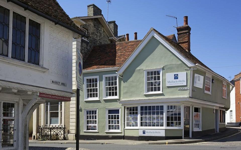 Crooked old buildings in Saffron Walden - Getty