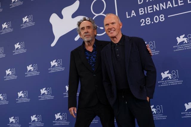 Tim Burton and Michael Keaton at the Venice Film Festival