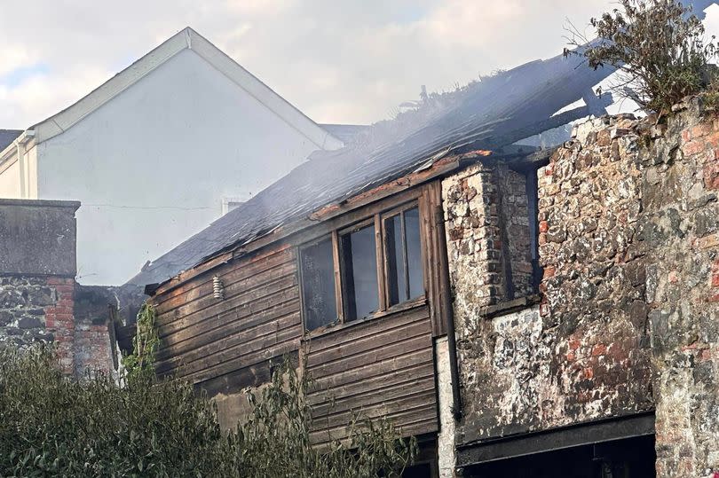 The derelict building was 'completely destroyed' in the fire in Larne