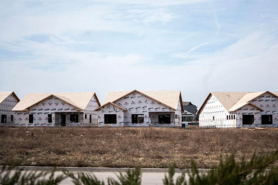 The Estates of Waukee housing development is seen on Wednesday, March 13, 2024, in Waukee.