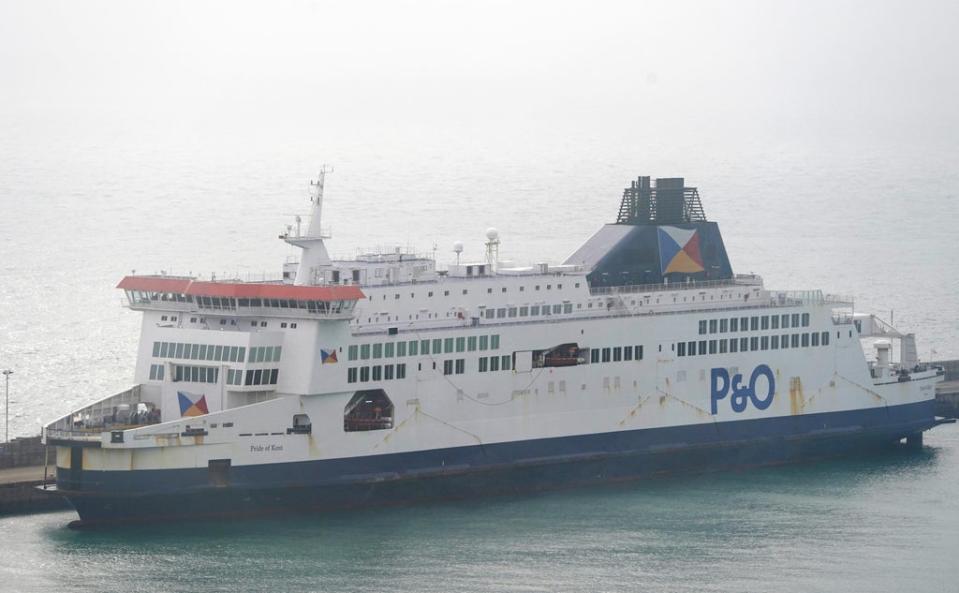 Pride Of Kent was detained in Dover, Kent, on Monday (Gareth Fuller/PA) (PA Wire)