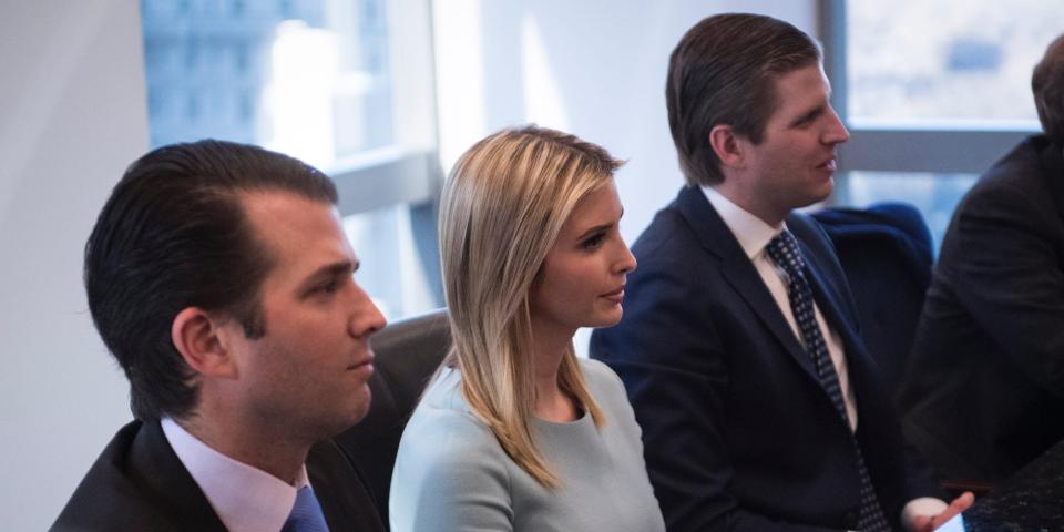 ivanka don jr eric trump december 2016