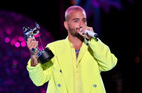 La star colombiana, amatissima dalle donne, ritira il premio Best Latin (Photo by Jeff Kravitz/MTV VMAs 2020/Getty Images for MTV)