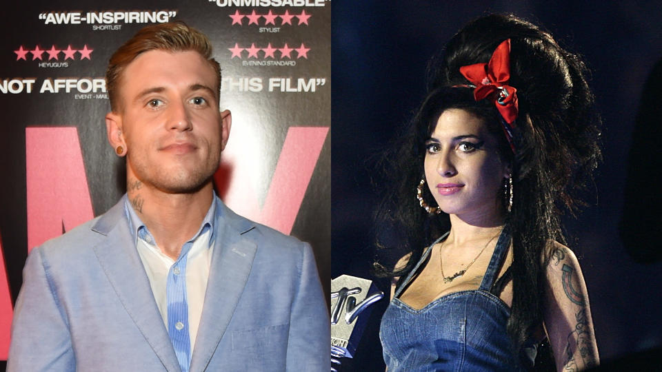 Alex Foden has revealed the origins of Amy Winehouse's famous beehive hairstyle. (David M. Benett/WireImage/Yui Mok/PA Images/Getty Images)