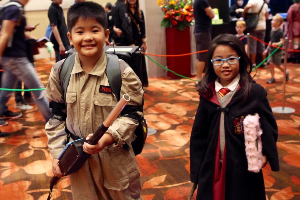 Kids cosplaying at the STGCC. (Photo: Sharlene Sankaran/ Yahoo Newsroom)