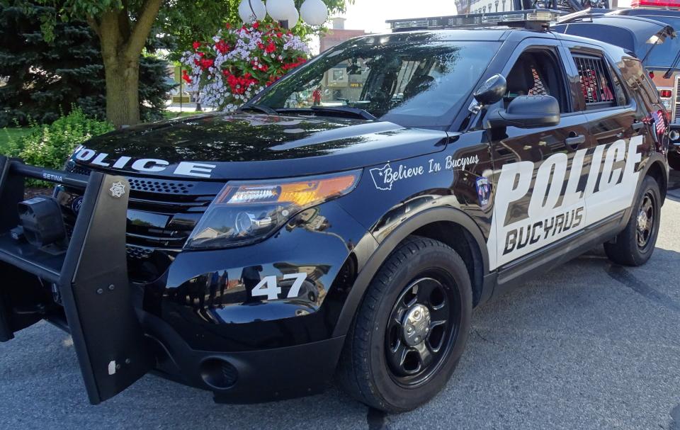 A Bucyrus Police Department patrol car.